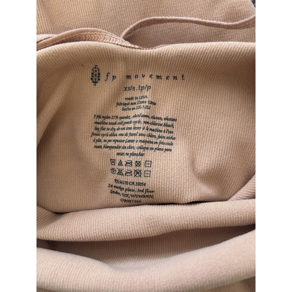 Free People Movement Dance All Day Body Suit‎ Peach Strappy Front Bodysuit XS/S - Picture 5 of 5